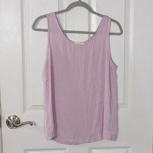 Ecothreads‎ Recycled Polyester Tank Top Sleeveless Blouse in Purple Size Small